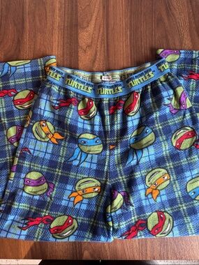 Nickelodeon Blue Plaid TMNT Pajama Bottoms - Teenage Mutant Ninja Turtles